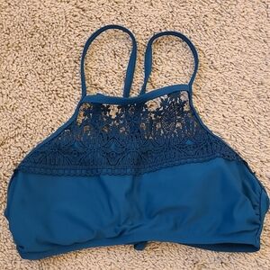 Xhilaration Teal Lace Swim Top